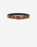 Isabel Marant Ceinture Lapae en cuir - Femme - Léopard / Palladium - Taille 90