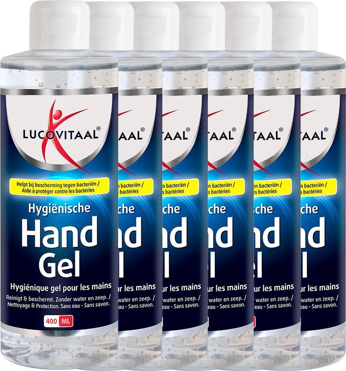 Lucovitaal 6 x Handgel 400 ml - bescherming tegen bacteriën