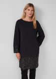 s.Oliver Robe à manches longues et paillettes, noir, taille 36