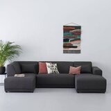 Hoekbank U-vorm Bornholm - antraciet