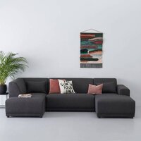 Hoekbank U-vorm Bornholm - antraciet