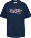 Hummel Hmljr Loose T-Shirt S/S Hs Graphic Katoen Ronde hals Korte mouw Printopdruk Unisex Kinderen DRESS BLUES