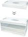 Unyqoos® Opvouwbare Opbergdoos - Kunststof Organizer - Transparant - Wit - 49x35x26 cm
