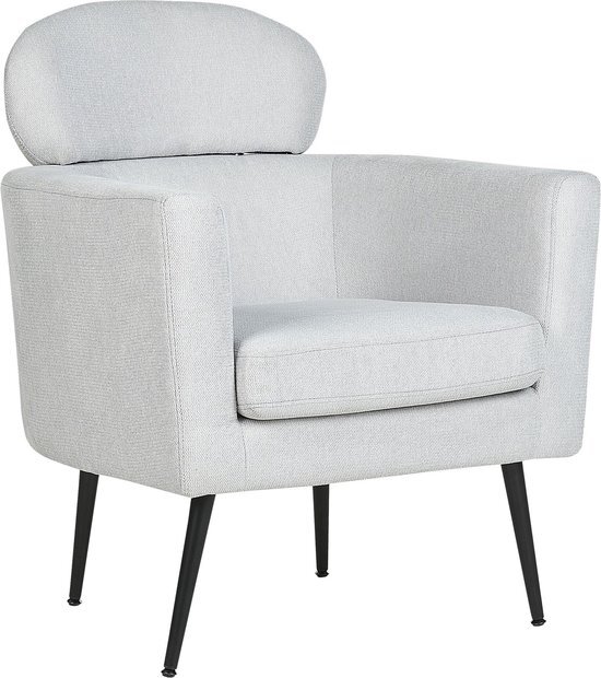 SOBY - Fauteuil - Lichtgrijs - Polyester