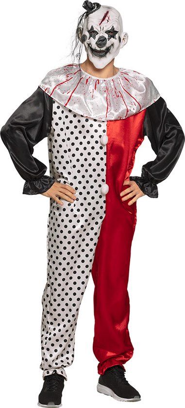 Boland Psycho Clown Costume - M/L - Unisex - Halloween & Horror