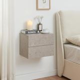 [en.casa] Nachtkastje zwevend Ampfing 40x29x30 cm betonkleurig licht
