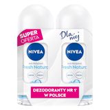 Nivea Black&White Fresh Natural deodorantroller, 2 x 50 ml