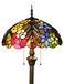 Tiffany Tiffany-lampe, motif floral, culot E27, 40 cm, fait main, verre