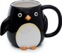 Puckator Huddle Penguin Mug - Mok / Beker - Keramiek - Zwart/Wit/Geel/Oranje