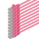 1aTTack.de 5m CAT.6 CAT6 Ethernet-LAN-kabel 1000 Mbit/s, 10x - magenta