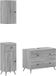vidaXL - Set van 3 - badmeubel - BREDA - Grijs - Sonoma - Bewerkt - hout