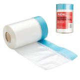 ProDec 55cm x 25m Rol voorgemaskerd polyetheen stofdoek, stofdicht en waterdicht Ideaal voor het afdekken en beschermen van vloeren en meubilair bij het verven en decoreren