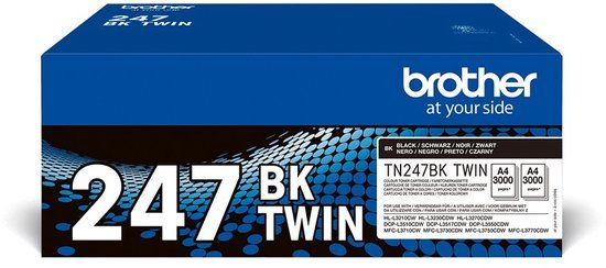 Brother TN-247BKTWIN Toner Cartridge - Black - 2 Pack - Original