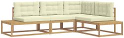 vidaXL - Salon d'extérieur - set - avec - coussin - Blanc - 277,5 - x - 198,5 - x - 73 - cm - Polyester