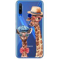 Huawei Honor 9X Siliconen hoesje Grappige Giraf