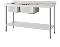Vogue Spoeltafel Dubbele Spoelbak - Vogue DY824 - Horeca & Professioneel