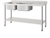 Vogue Spoeltafel Dubbele Spoelbak - Vogue DY824 - Horeca & Professioneel