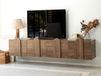 LINARO meuble TV 4 portes battantes noyer
