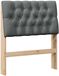 vidaXL - Gestoffeerd hoofdbord - Donkergrijs - 80 cm - Massief grenenhout