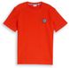 Tom Tailor - T-shirt met borduursel - Maat M - orange red