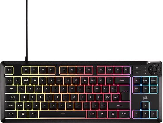 Corsair K55 Core Gaming Toetsenbord - Tenkeyless - Membraan Toetsen - RGB Verlichting - BE Azerty