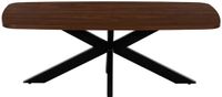 Giga Meubel Salontafel Jaimy Walnoot – Deens Ovaal – Melamine en Metaal – 100x50x35 cm
