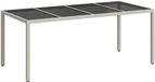 vidaXL Tuintafel Wit Polyrattan