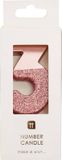 Roze Talking Tables Gouden glitterkaarsje | Rose Gold 3