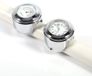 Merkloos By shayne - Motorfiets Stuurklok Thermometer - Waterdicht en Schokbestendig - Wit - 7/8 Inch - Analoog
