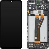 Samsung Display met Touchscreen Galaxy A14 5G A146, met Frame, Niet-Europese Versie, Zwart, Service Pack GH82-30658A