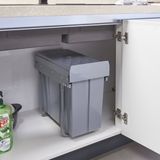 [en.casa] Inbouw prullenbak Froland 20+10 liter 48x26x42 cm grijs