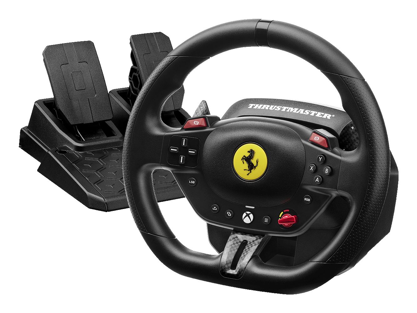 Thrustmaster T98 Ferrari 296 GTS Zwart USB Stuurwiel + pedalen voor PC, Xbox Series X|S, Xbox One