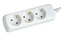 Silver Electronics 9623 Elektrische basis met 3 uitgangen, zonder schakelaar, wit, 1,5 m