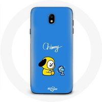 Maniacase Etui voor Samsung Galaxy J3 2017 Bangtan BTS BT21 Chimmy Jimin Blauwe Achtergrond