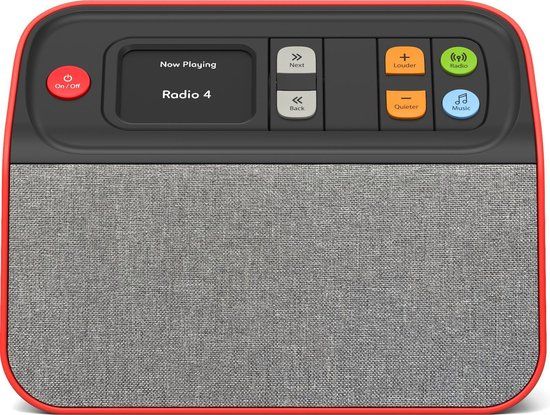 BBrain Dementie DAB+ Radio - Speciaal voor Senioren en Ouderen met Dementie - Rood
