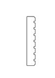 Tuindeco Bangkirai vlonderplank gedroogd 2,5x14,5x275 cm geschaafd 7 groeven 1 zijde glad