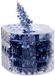Decoris guirlande de Noël - 3x pièce - avec étoiles - bleu foncé - lametta - 700 cm