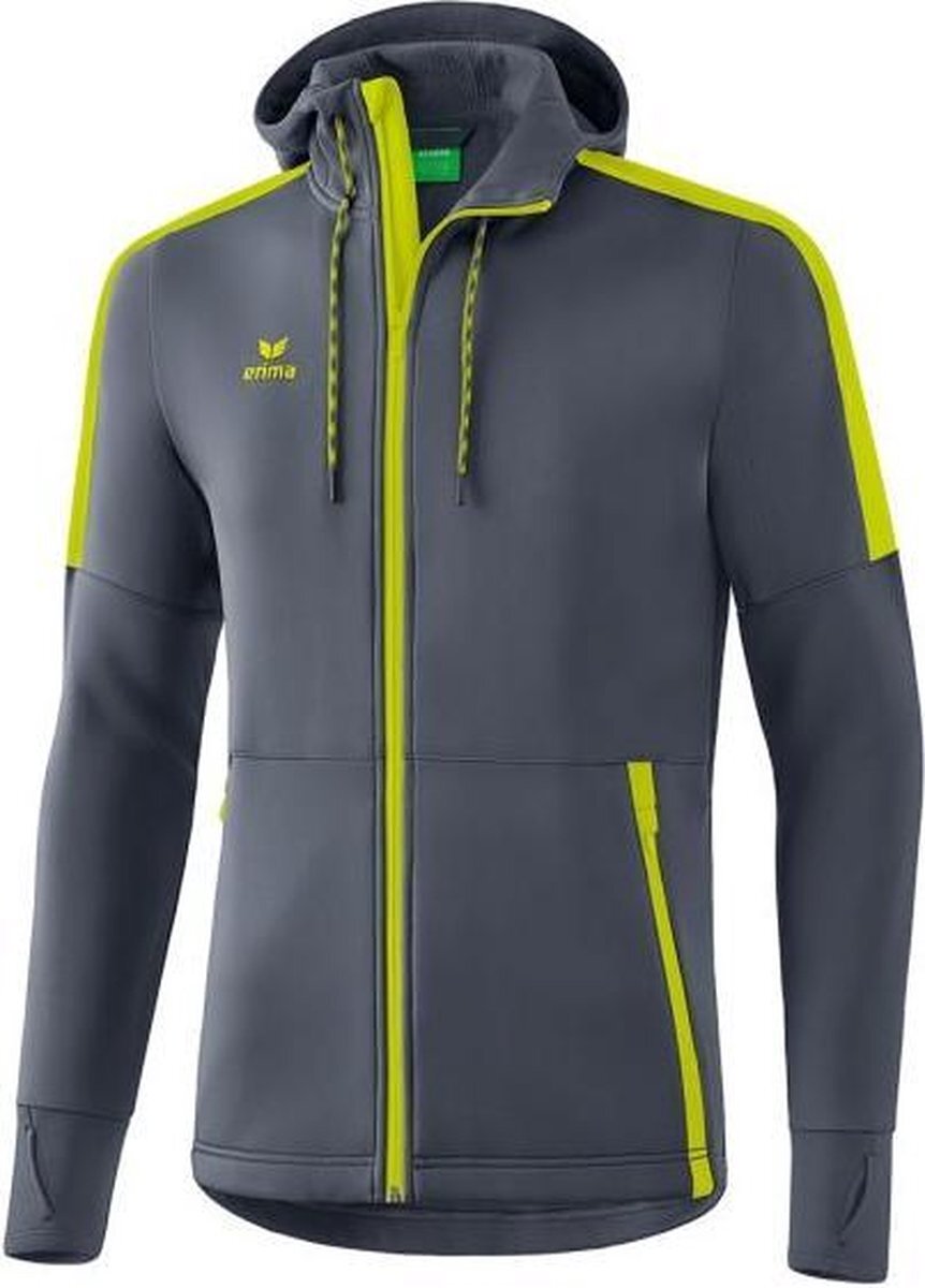 Erima Softshell Jack Dames Donker Grijs-Lime Maat 34