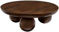 ATMOSPHERA CREATEUR D'INTERIEUR Salontafel Abekas van massief mangohout, rond, 90 x 90 x 30 cm