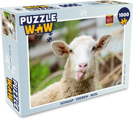 MuchoWow Puzzel Schaap - Dieren - Wol - Legpuzzel - Puzzel 1000 stukjes volwassenen