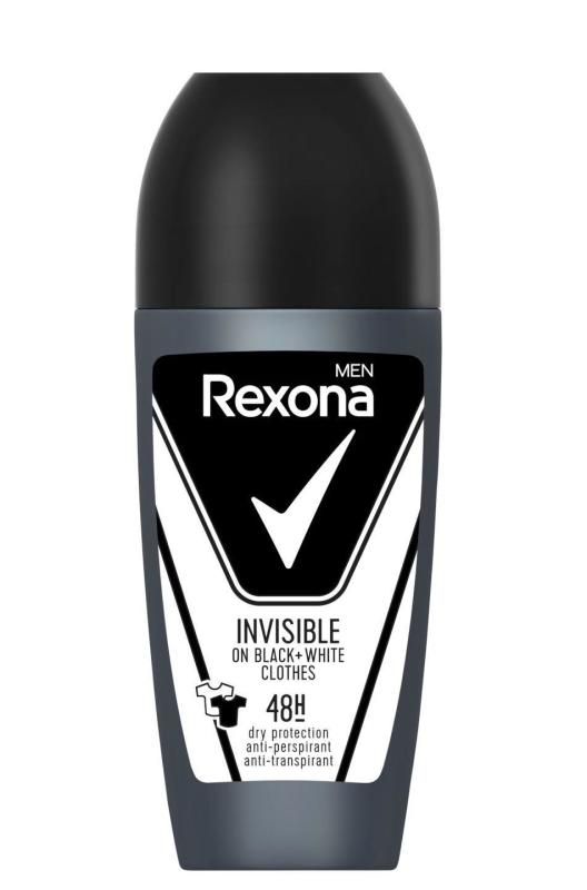 Men invisible on black + white clothes roll-on 50 ML