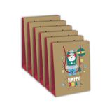 Eurowrap - X-29550-2Cpack - Set van 6 Kerstcadeauzakken - Groot Formaat 26,5x14x33cm - 210g