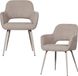 WOOOD Jenny Eetkamerstoelen - Polyester - Naturel - Set van 2