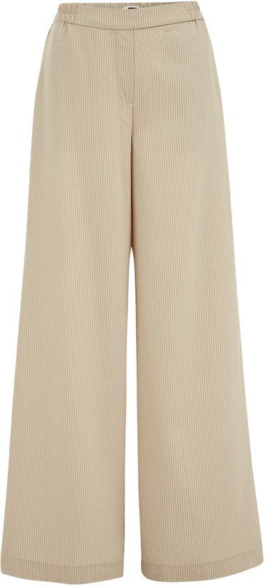 WE Fashion Dames wide leg broek met krijtstreep