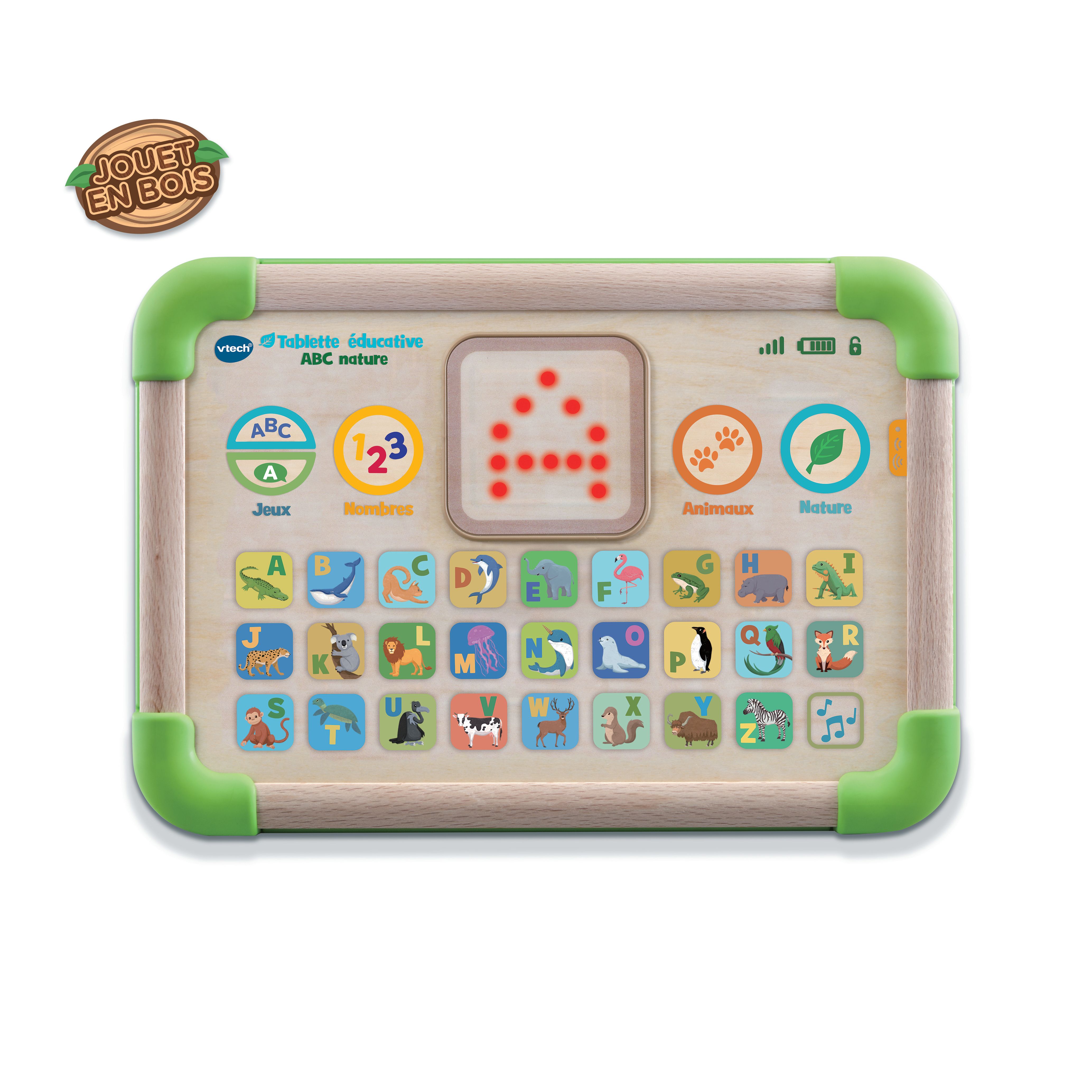 VTech Tablette Éducative Abc Nature (jouet Bois Fsc®) - Marron, 1-4 ans
