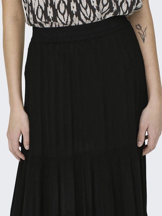 ONLY ONLMIKKA LIFE LONG SKIRT WVN NOOS Women's Skirt - Size L - Black