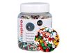 INNSPIRO Ronde glazen steen ondoorzichtig geribbeld, mengsel 3,8 mm, 500 g, ca. N5