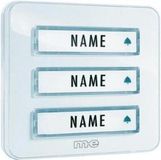m-e modern-electronics KTA-3 W Belplaat Met naambord 3-voudig Wit