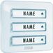 m-e modern-electronics KTA-3 W Belplaat Met naambord 3-voudig Wit