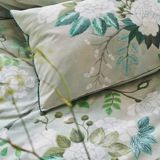 Kussensloop, DESIGNERS GUILD - Fleur Orientale - Kussensloop van katoen satijn met print, 50x75 cm, Groen